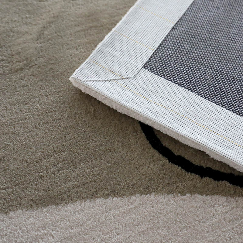 Choclate black beige handtuft wool carpet living room rugs
