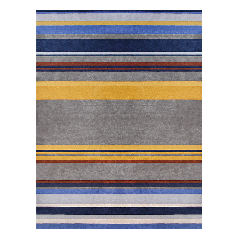 Blue yellow orange wool carpets custom size 