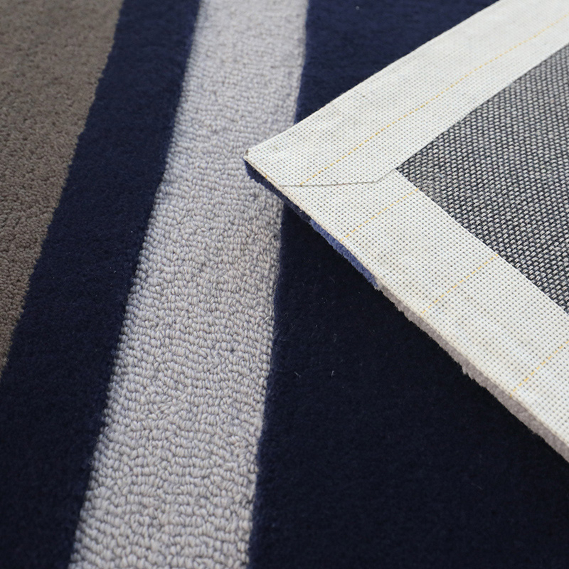 Blue yellow orange wool carpets custom size 