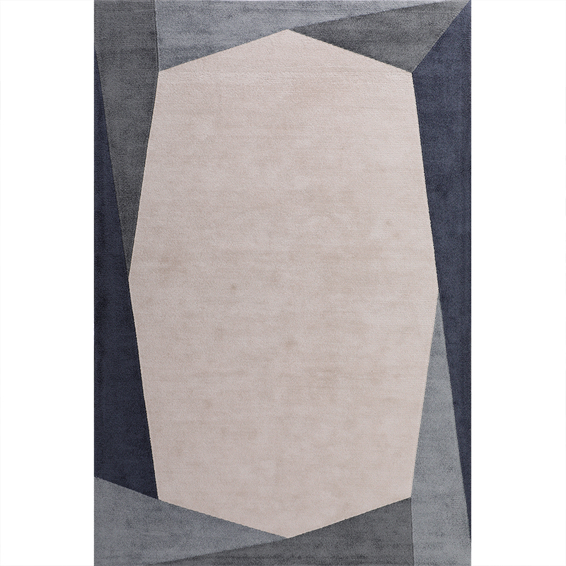 Dark Blue Brown Color Study Room Rugs