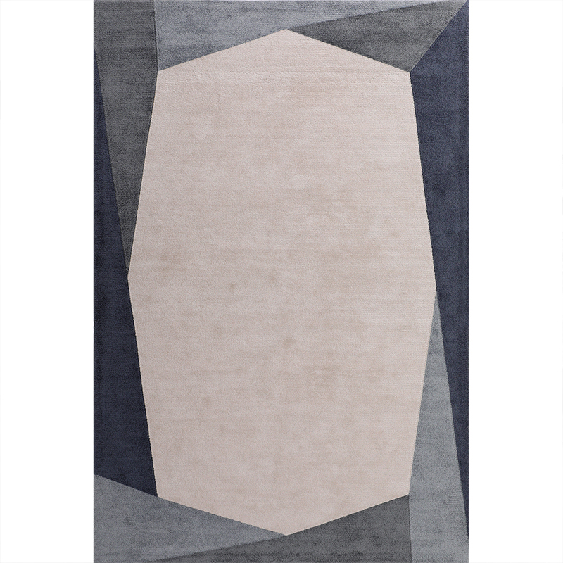 Dark Blue Brown Color Study Room Rugs